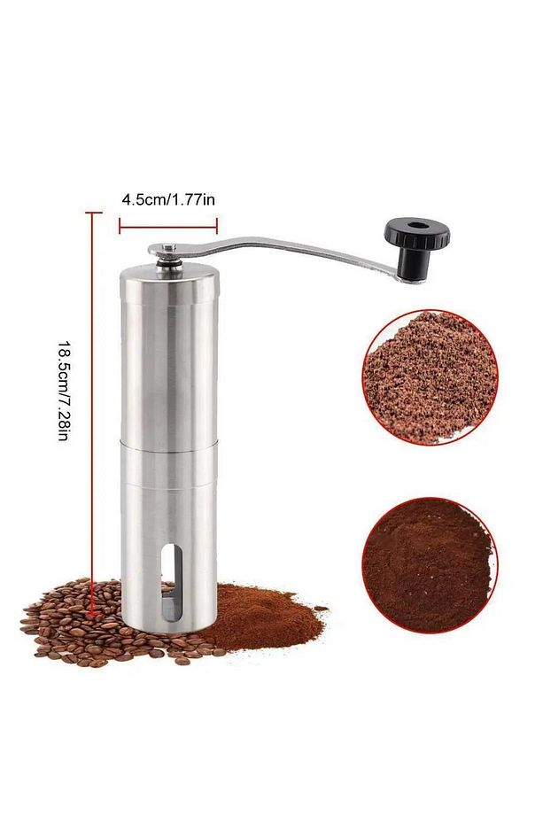 Paslanmaz Çelik Kahve Değirmeni - Kademeli Seramik Dişli Manuel Coffee Grinde