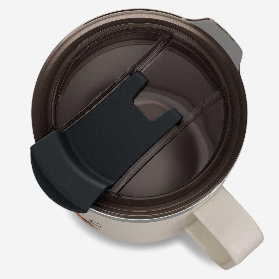 CoffePress Seyahat Paslanmaz Çelik Termos Bardak - Bej - 0,35 L - 900