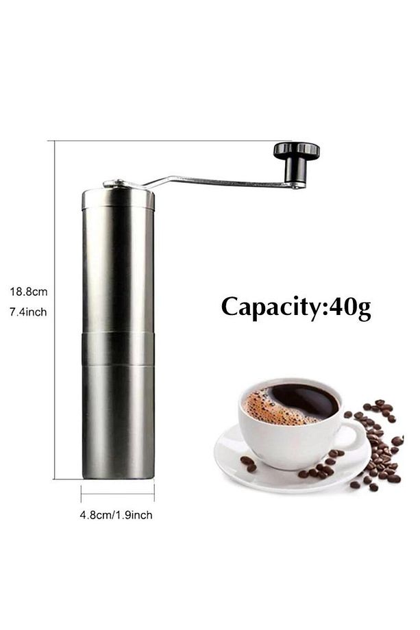 Paslanmaz Çelik Kahve Değirmeni - Kademeli Seramik Dişli Manuel Coffee Grinde