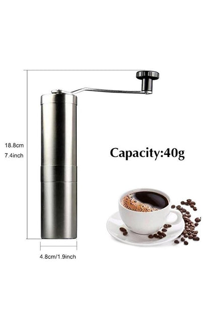 Paslanmaz Çelik Kahve Değirmeni - Kademeli Seramik Dişli Manuel Coffee Grinde