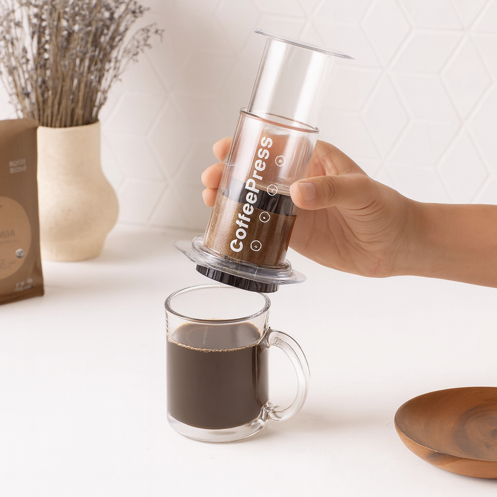 Coffepress ve Çelik Termos Bardak