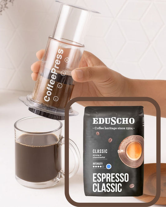 Coffepress ve 250 g Fresco Espresso